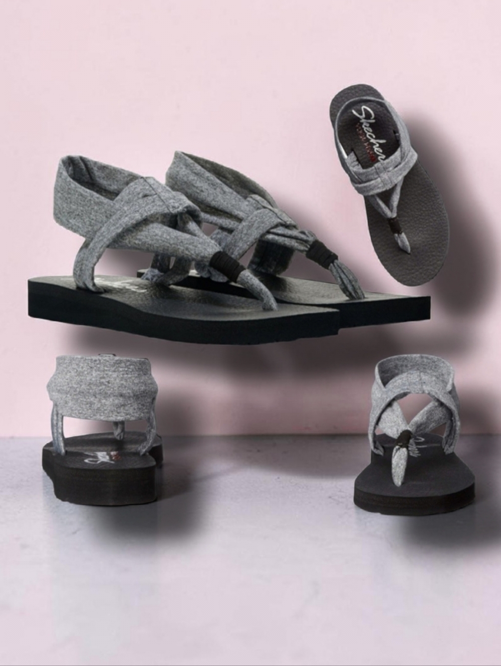 Skechers Women's Cali Gray/Black Meditation-Studio Kicks